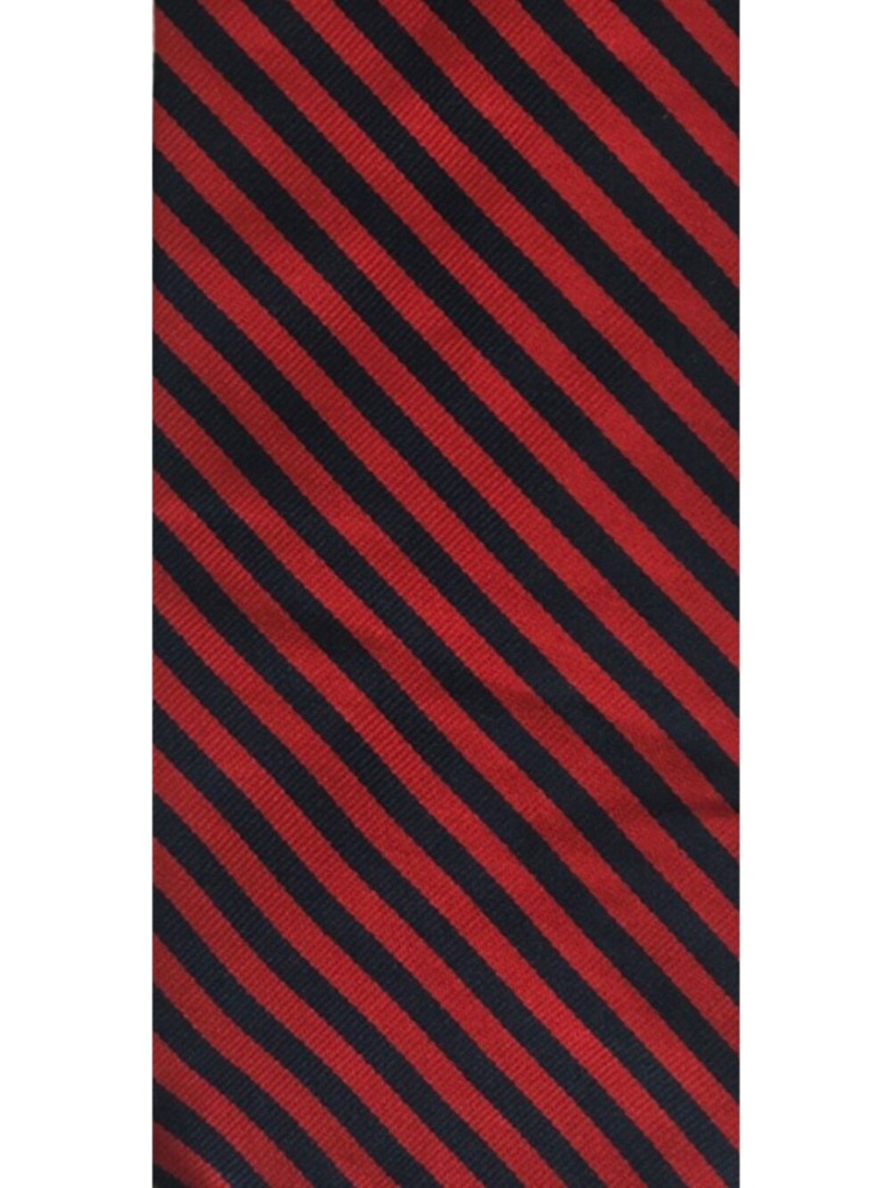 Huntington Necktie Red Black Diagonal Stripes 100% Silk 3.75 in Wide 56 in Long